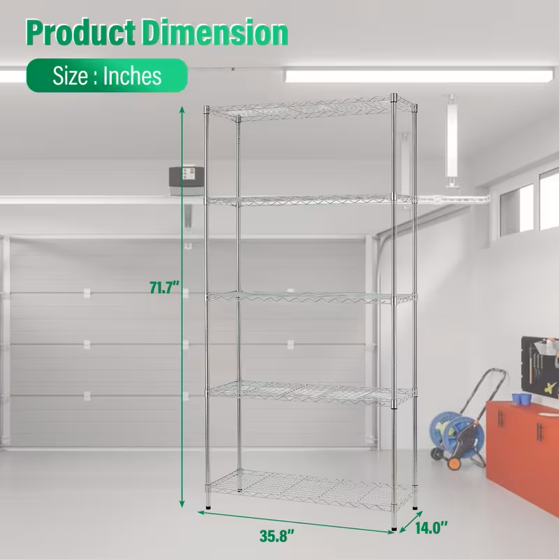 Adjustable Multi-Tier Wire Shelving Rack