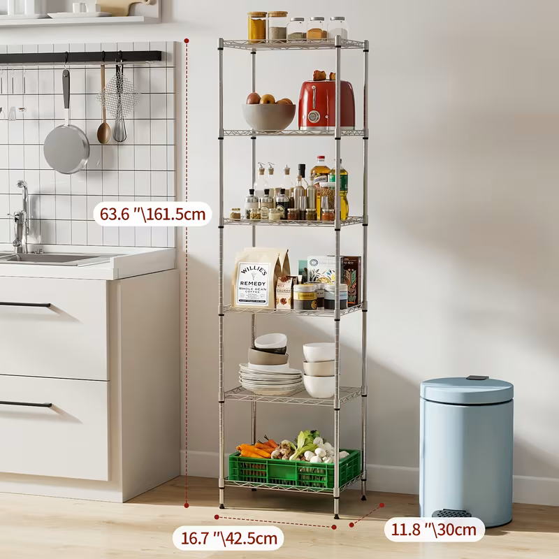 Adjustable Multi-Tier Wire Shelving Rack