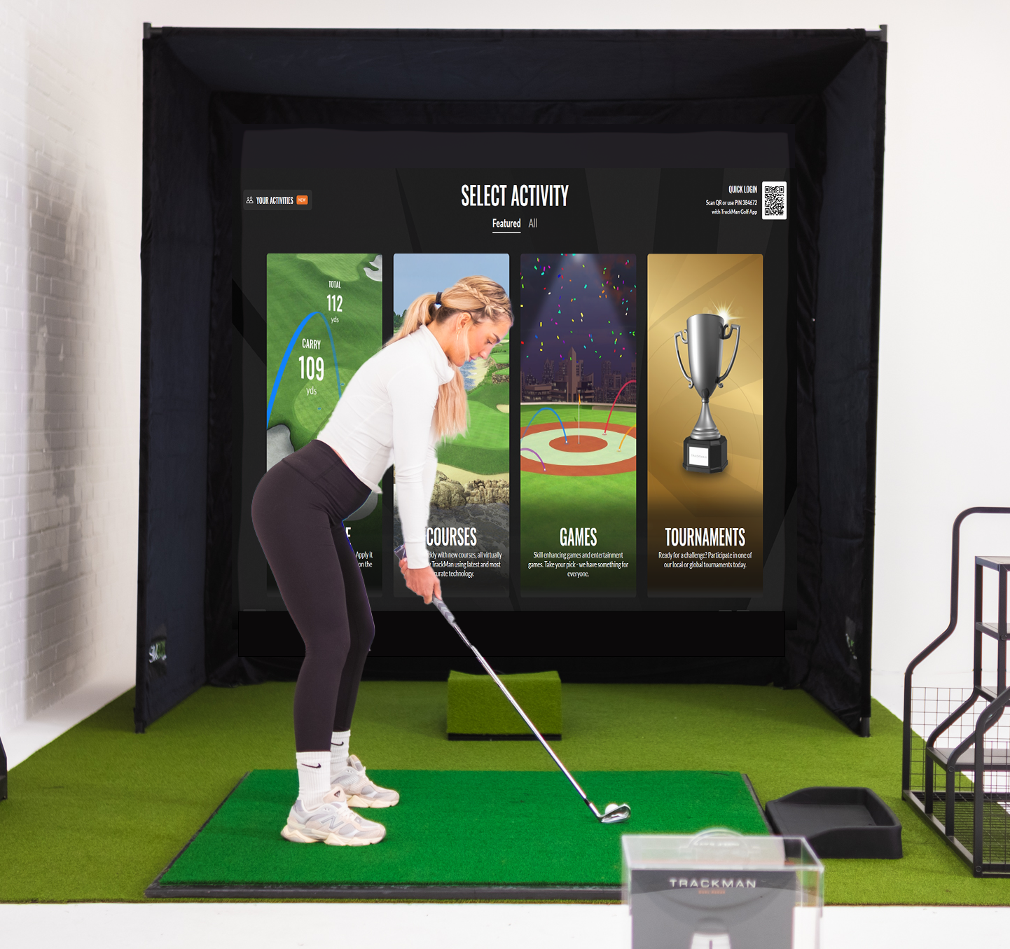 GolfBays SimBox Golf Simulator Enclosure – 7 Sizes