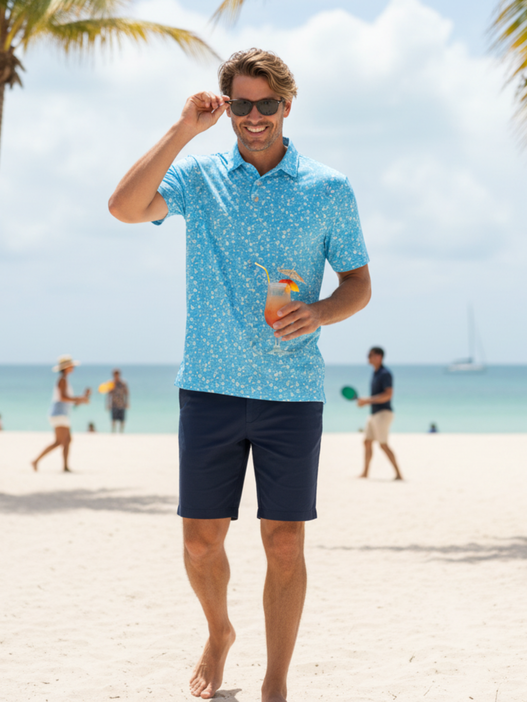 Vacation Performance Golf Polo – Aqua Blue