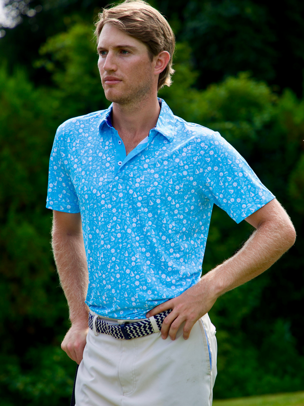 Vacation Performance Golf Polo – Aqua Blue