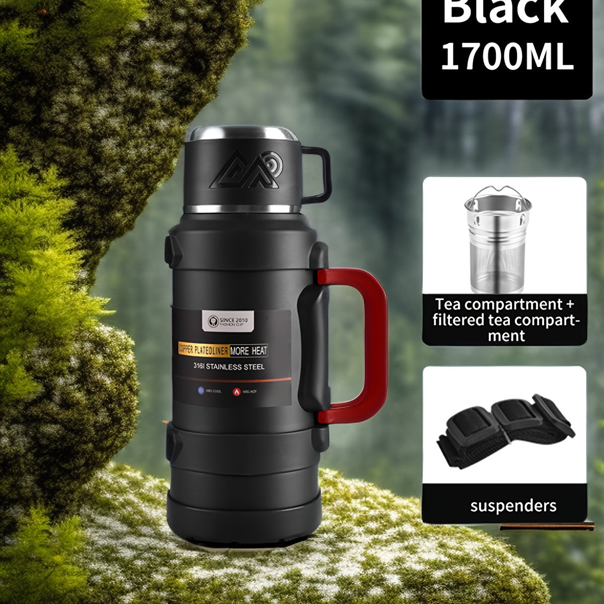 Large Insulated Stainless Steel Thermos