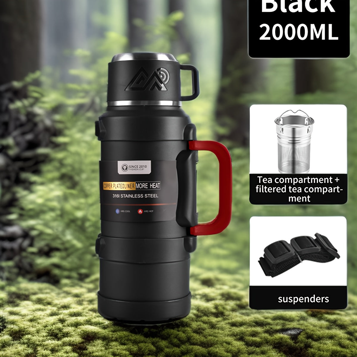 Large Insulated Stainless Steel Thermos