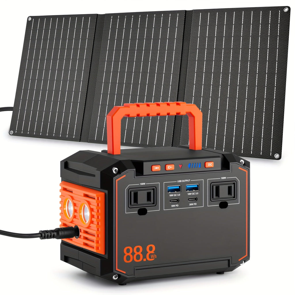 300W Portable Power Station with Solar Panel