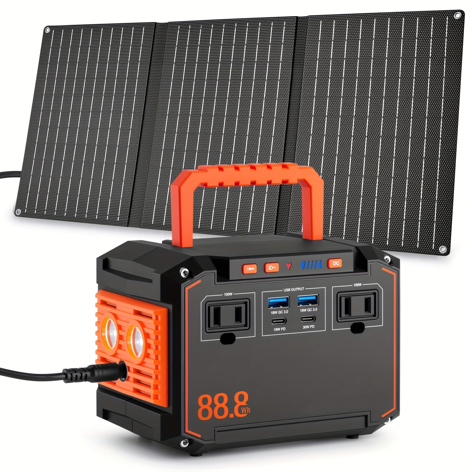 300W Portable Power Station with Solar Panel