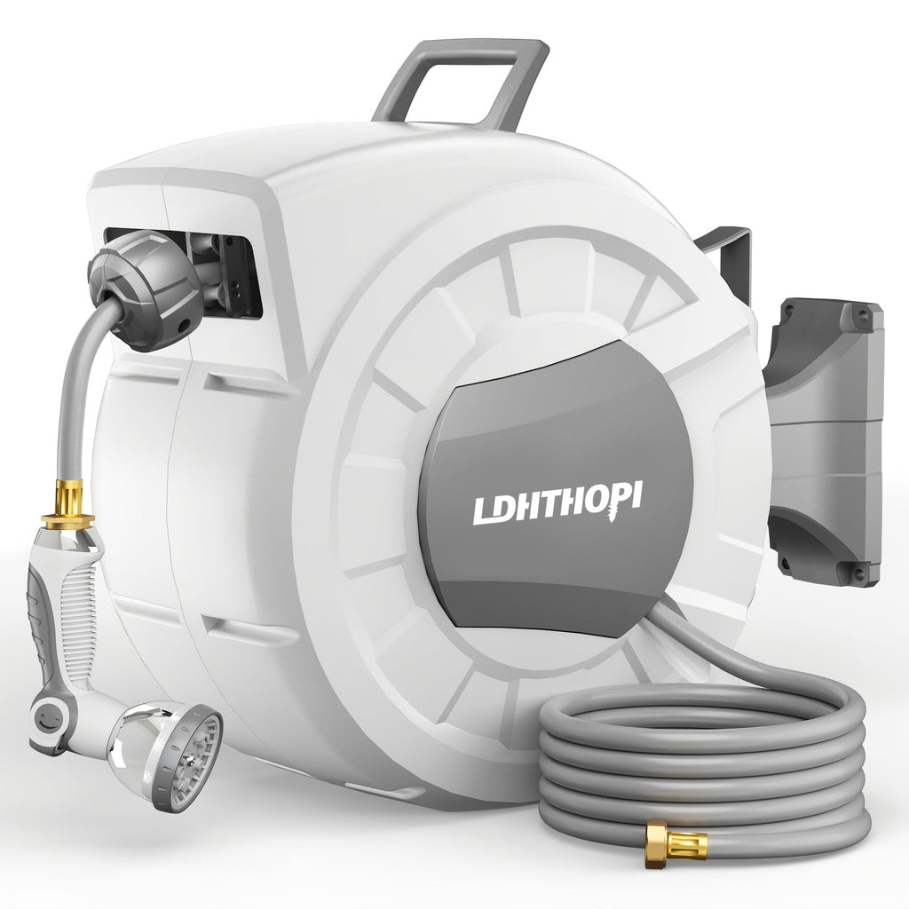 Retractable Wall-Mounted Garden Hose Reel