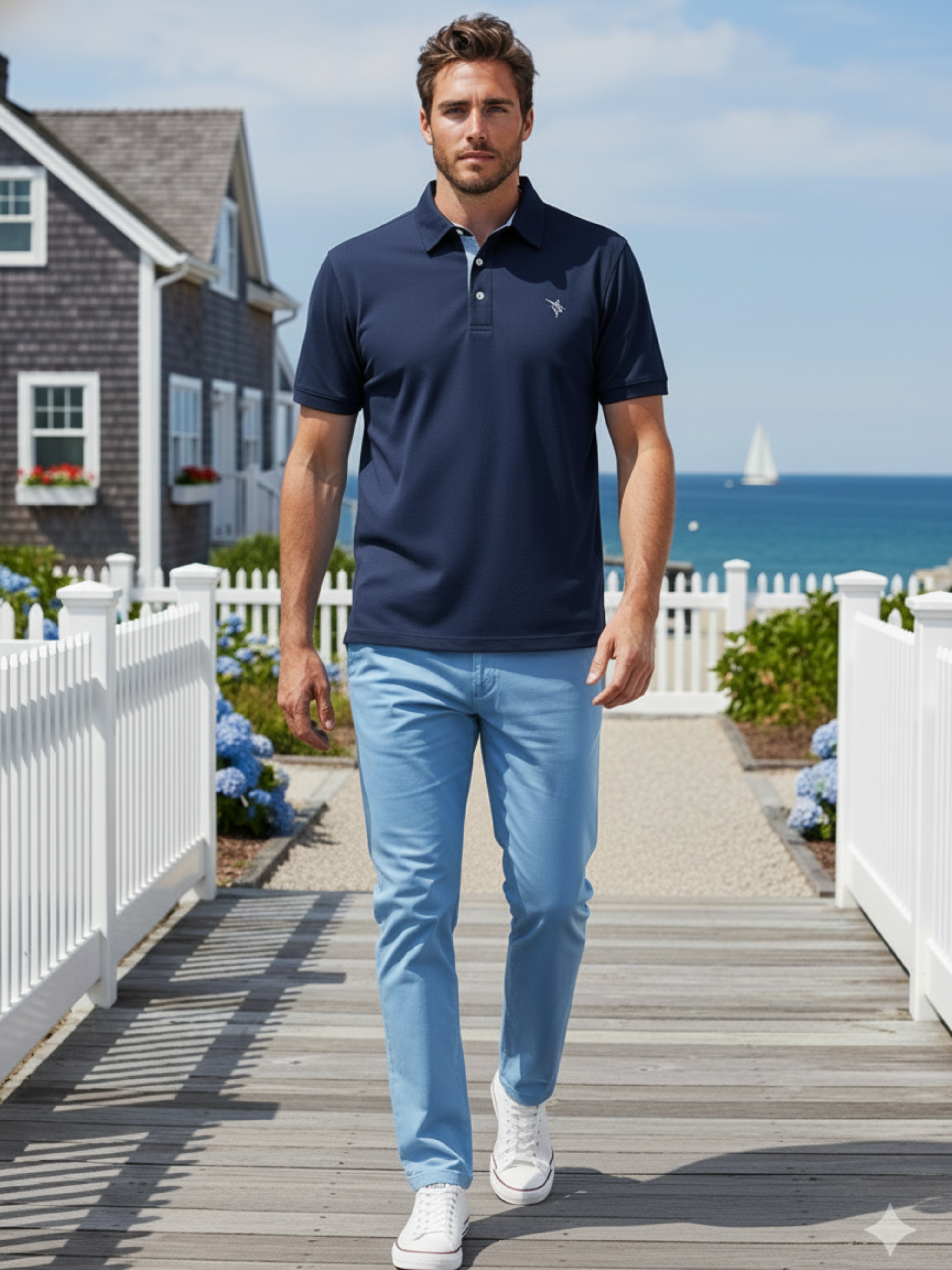 Coastline Performance Golf Polo – Navy