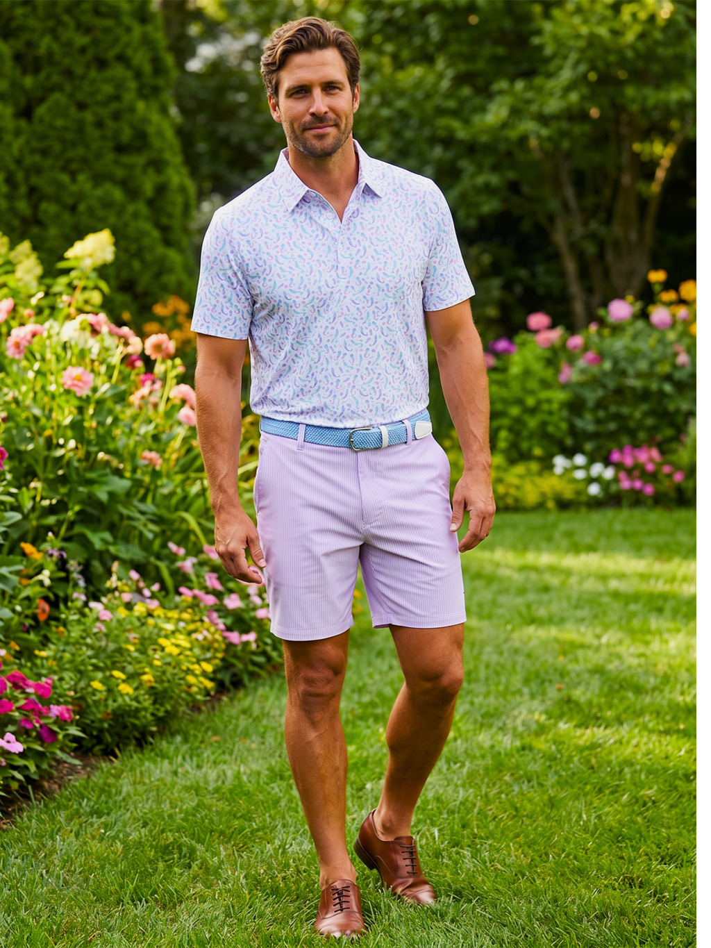 Mermaid Performance Golf Polo – White