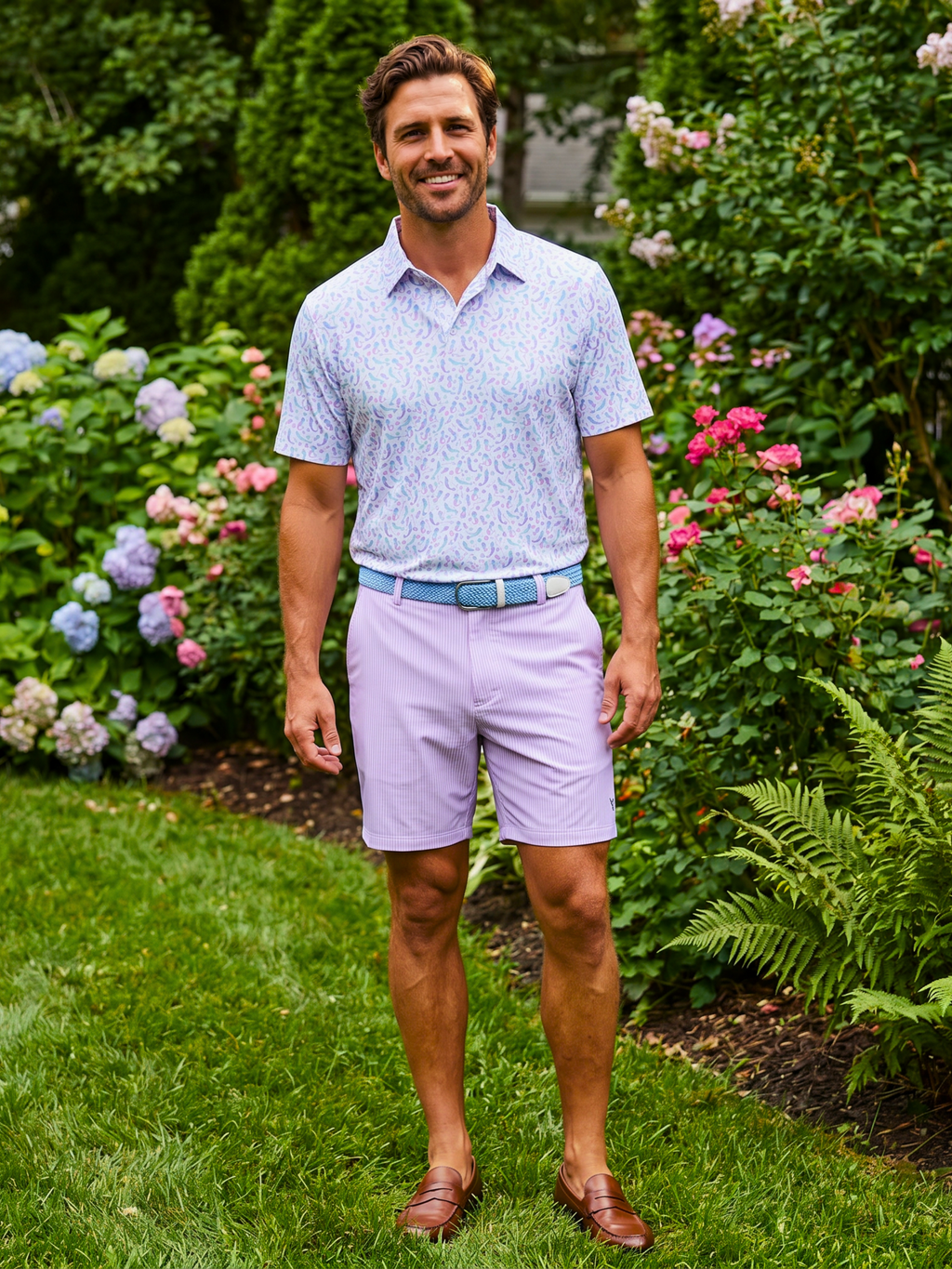 Mermaid Performance Golf Polo – White