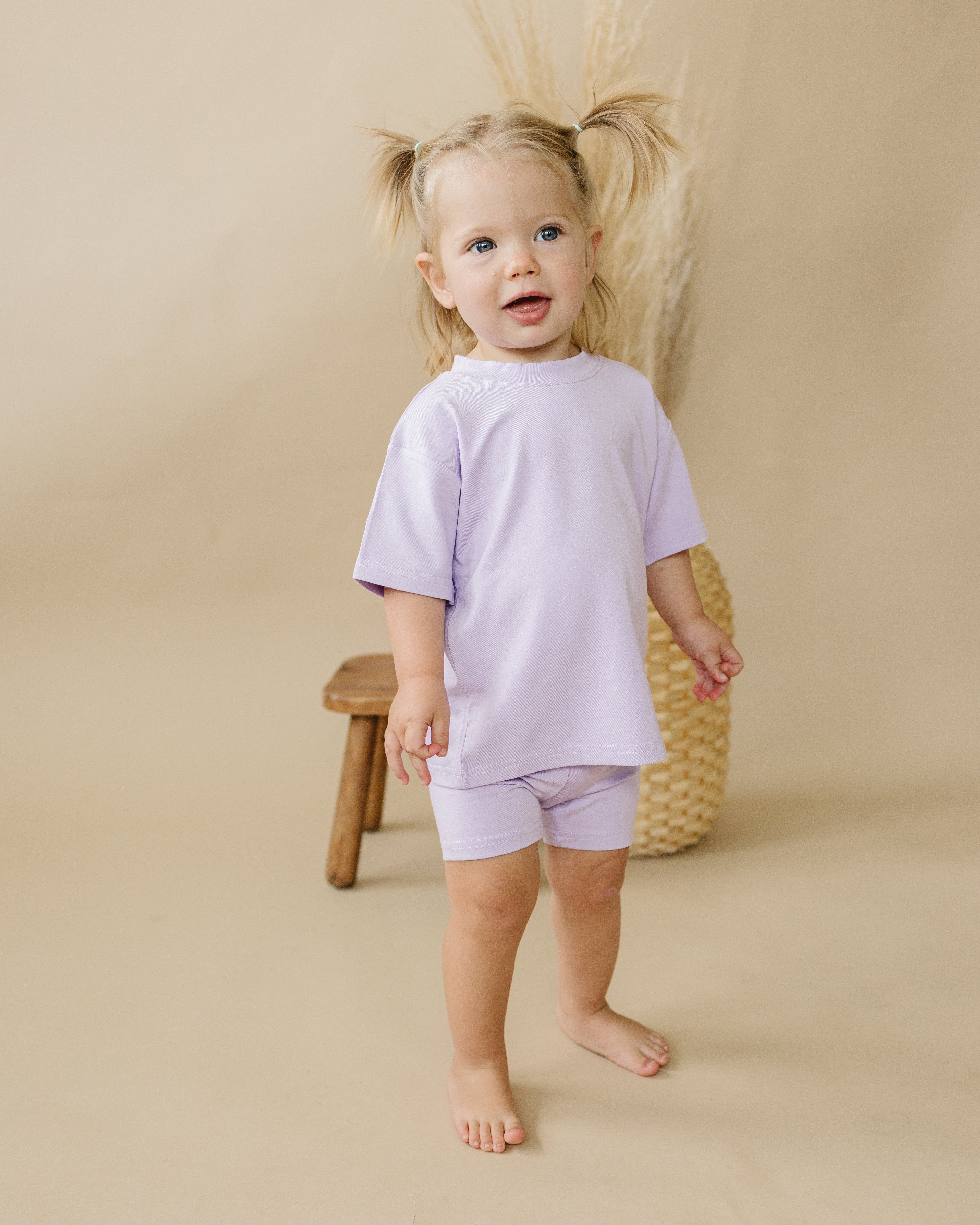 Bamboo Tee & Bike Shorts – Sold Separately