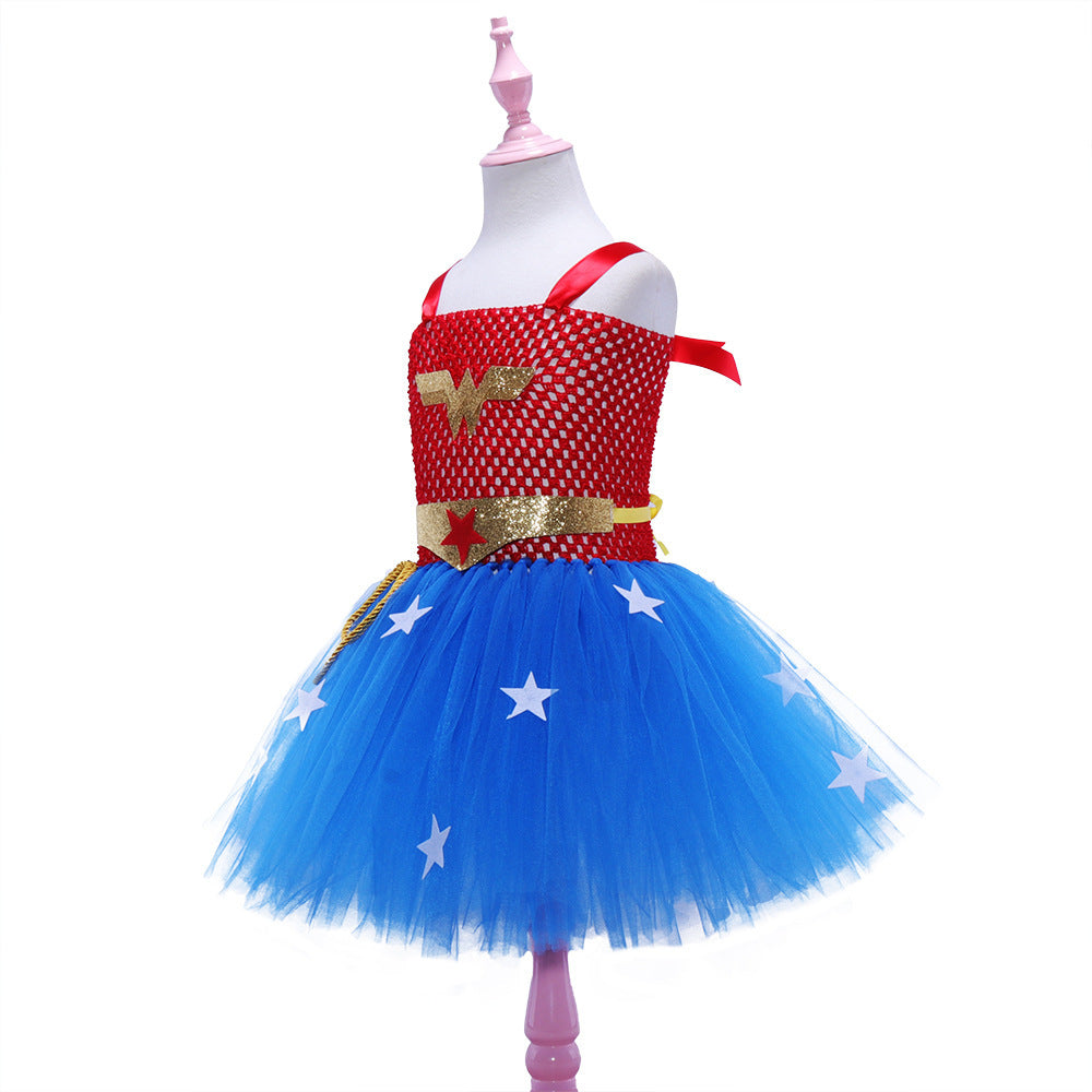 Kids Mesh Tutu Dance Skirt