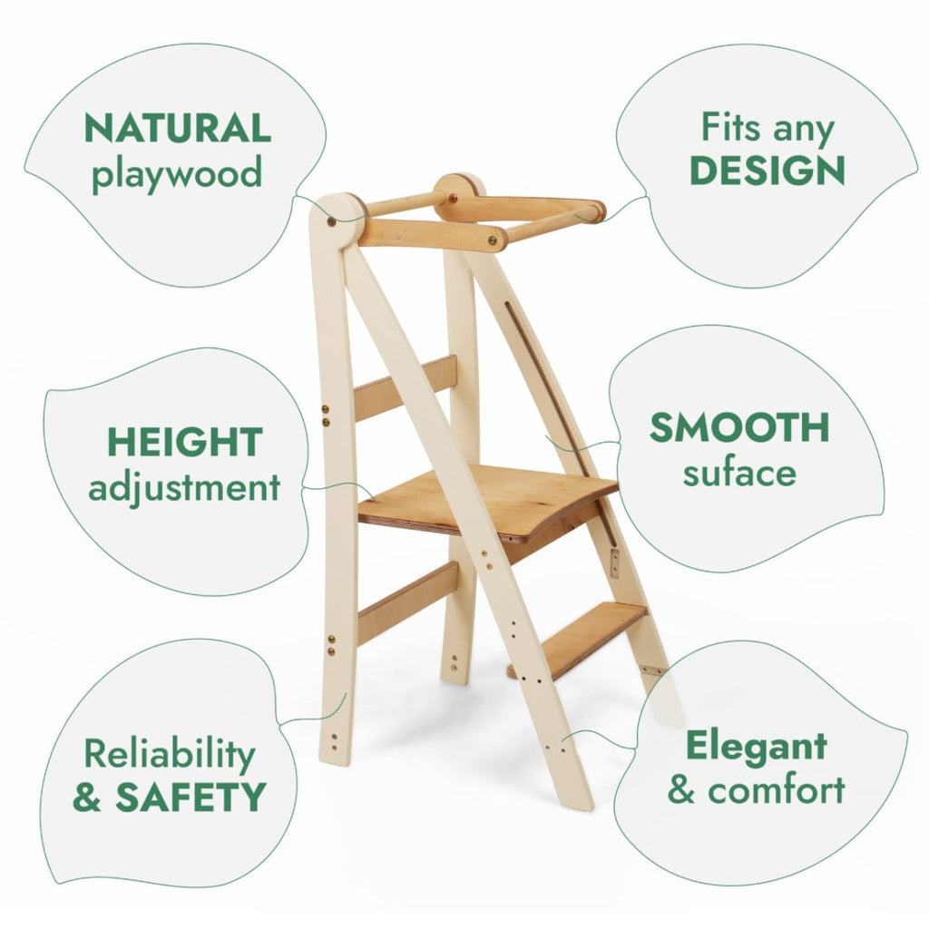 Adjustable Montessori Toddler Learning Tower
