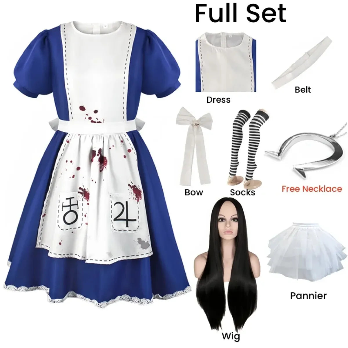 Alice Madness Returns Cosplay Costume Set