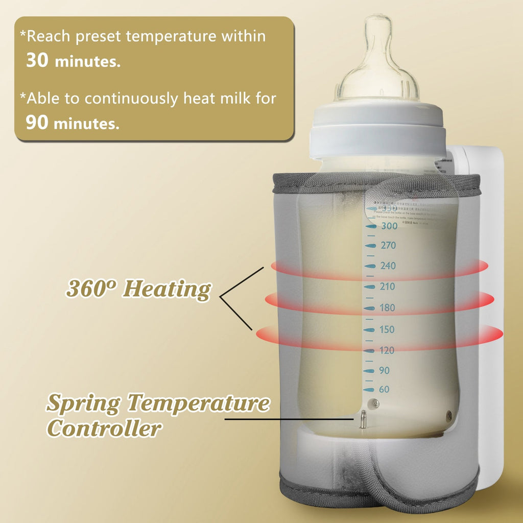 Portable Baby Bottle Warmer – USB Rechargeable, 6 Heat Settings