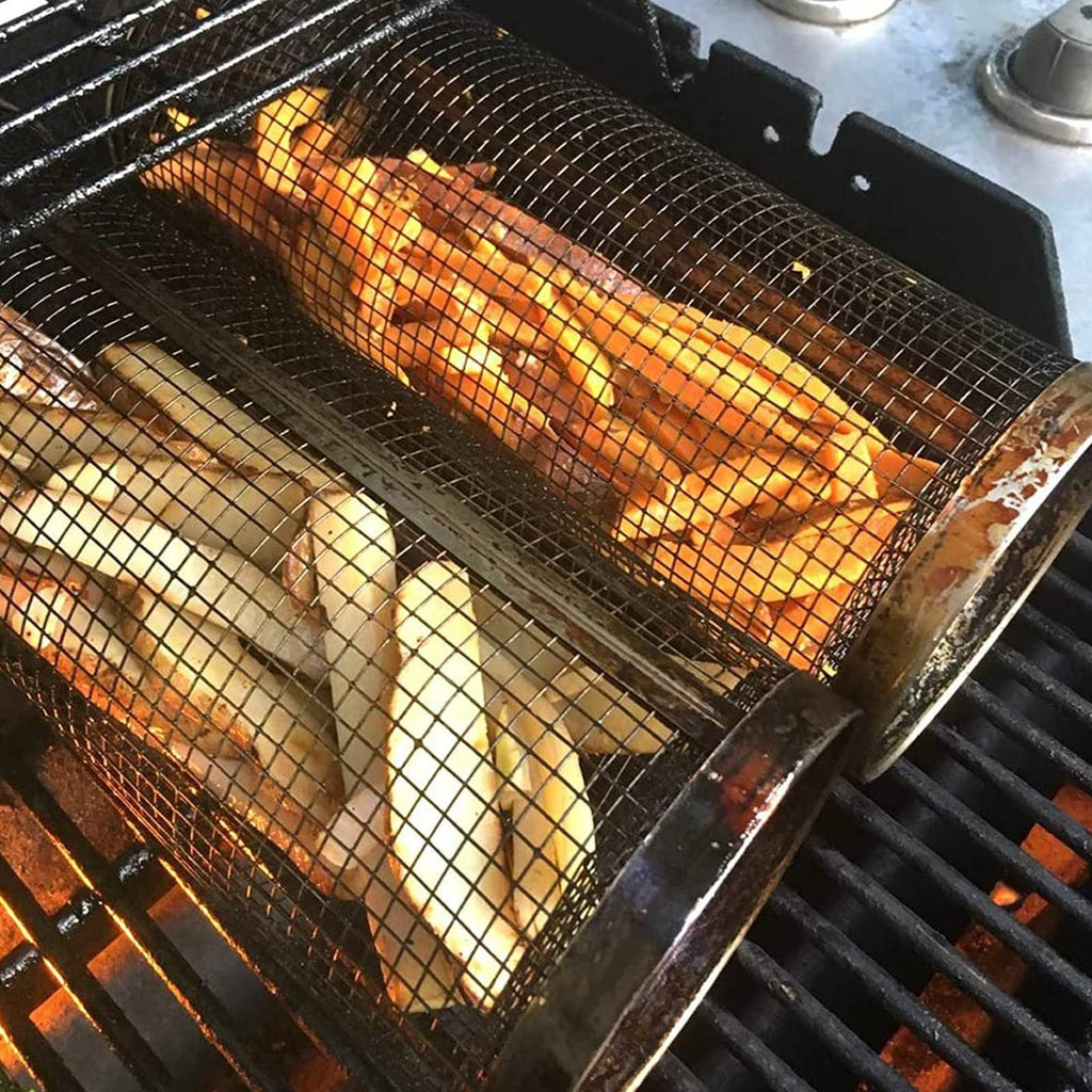 Rolling BBQ Grill Basket – product view 4