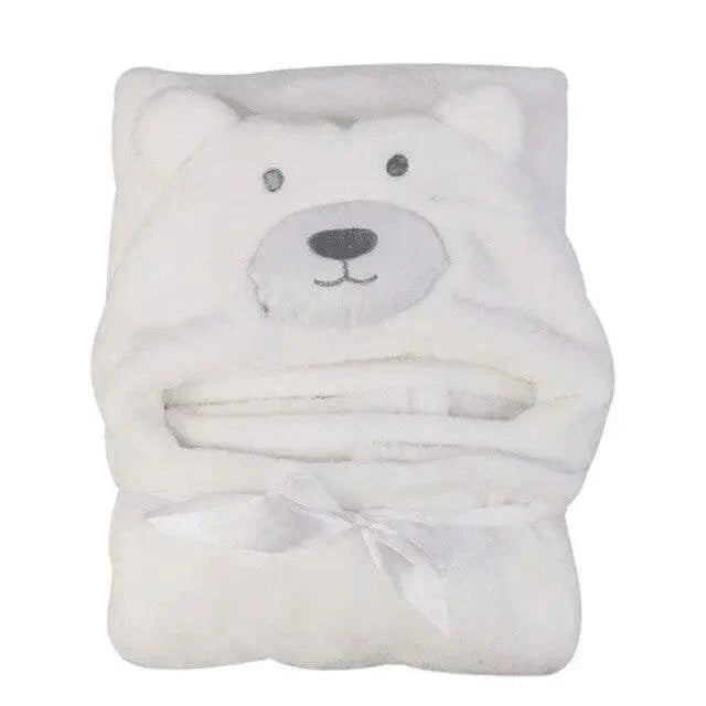 Double-Layer Cartoon Hooded Baby Towel