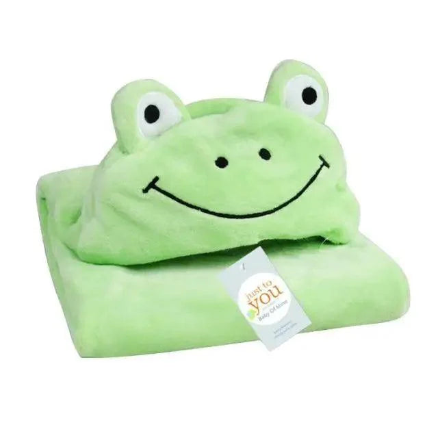 Double-Layer Cartoon Hooded Baby Towel