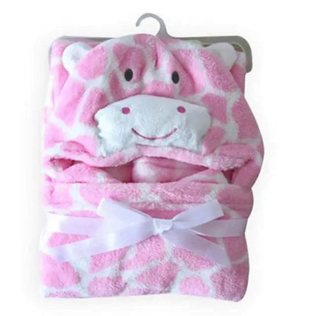 Double-Layer Cartoon Hooded Baby Towel
