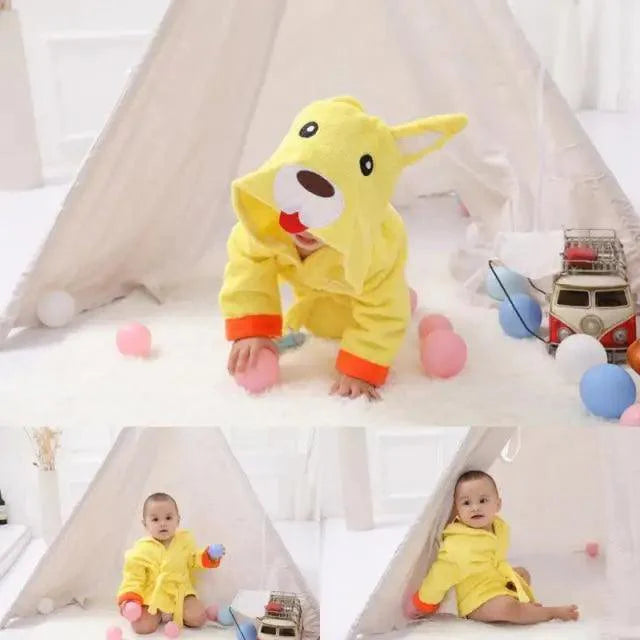 Cartoon Hooded Baby Bath Towel