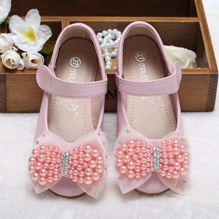 Girls Pearl Bow Dress Shoes – product view 6