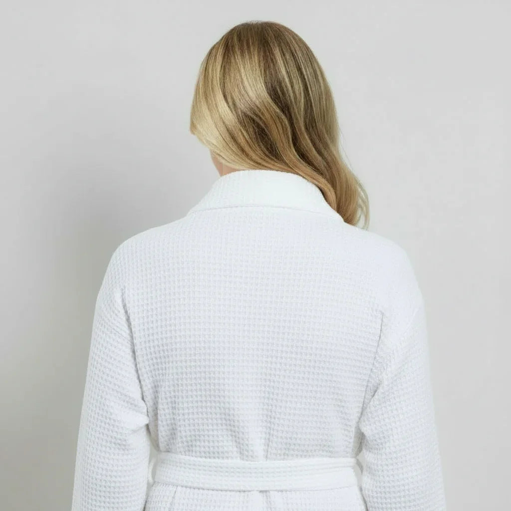 Women’s Knee-Length Waffle Spa Robe