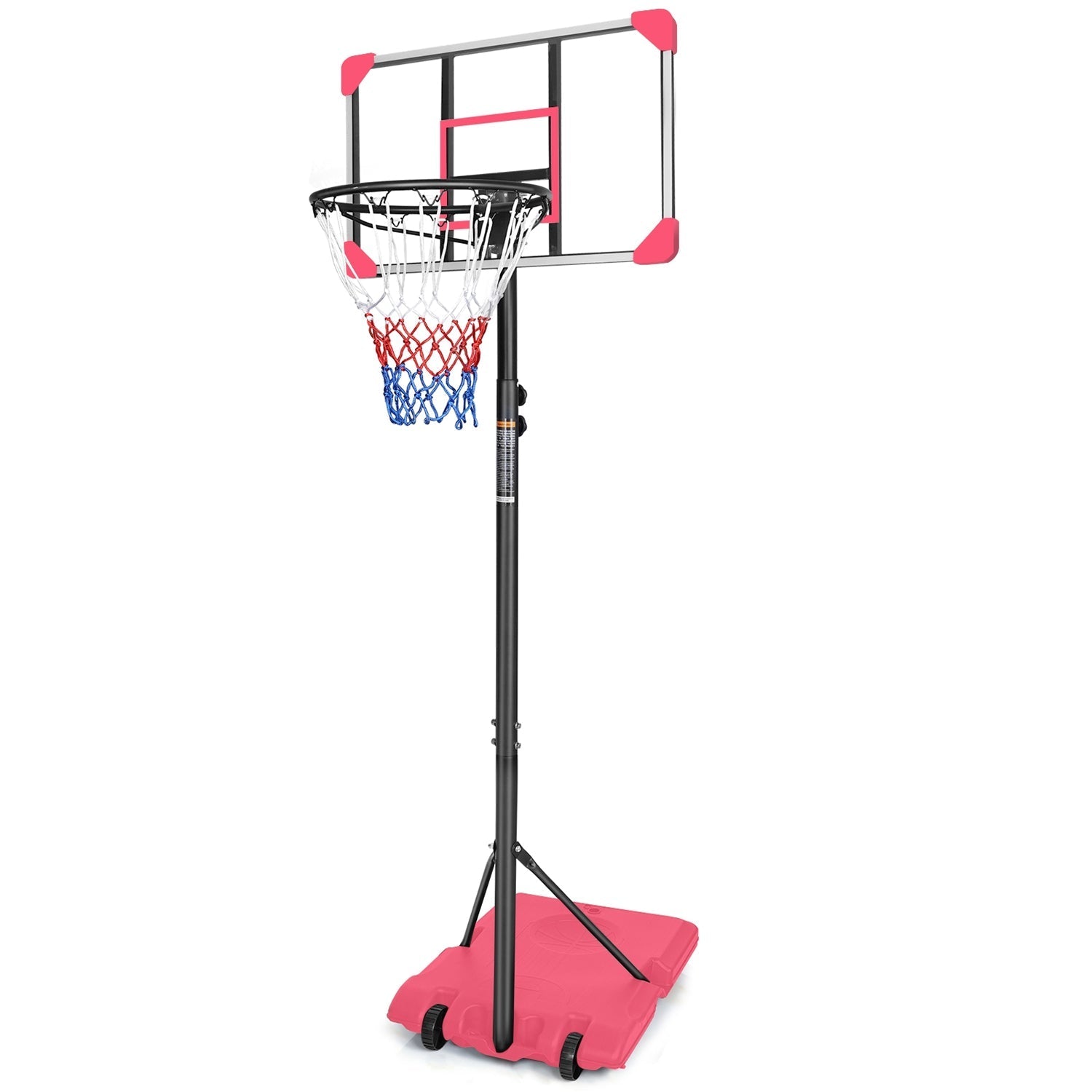 Kids Adjustable Basketball Hoop – Blue or Pink, 5.6–7 ft