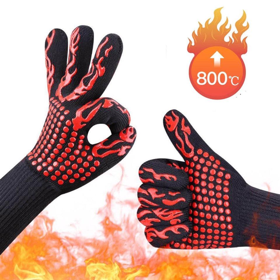 Heat-Resistant BBQ Grill Gloves