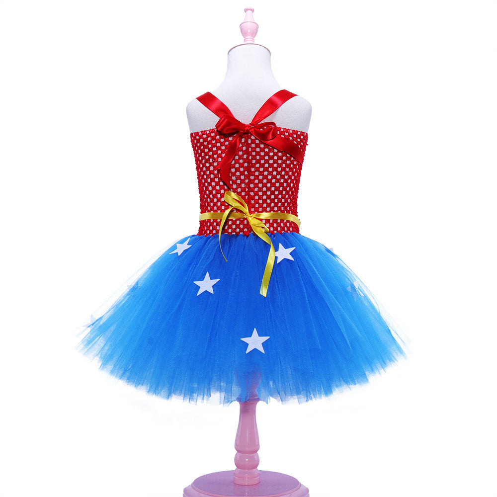 Kids Mesh Tutu Dance Skirt