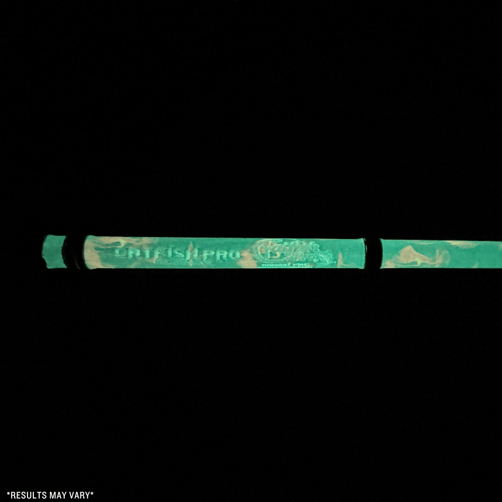 Black Dragon Fire Glow-in-the-Dark Spinning Rod