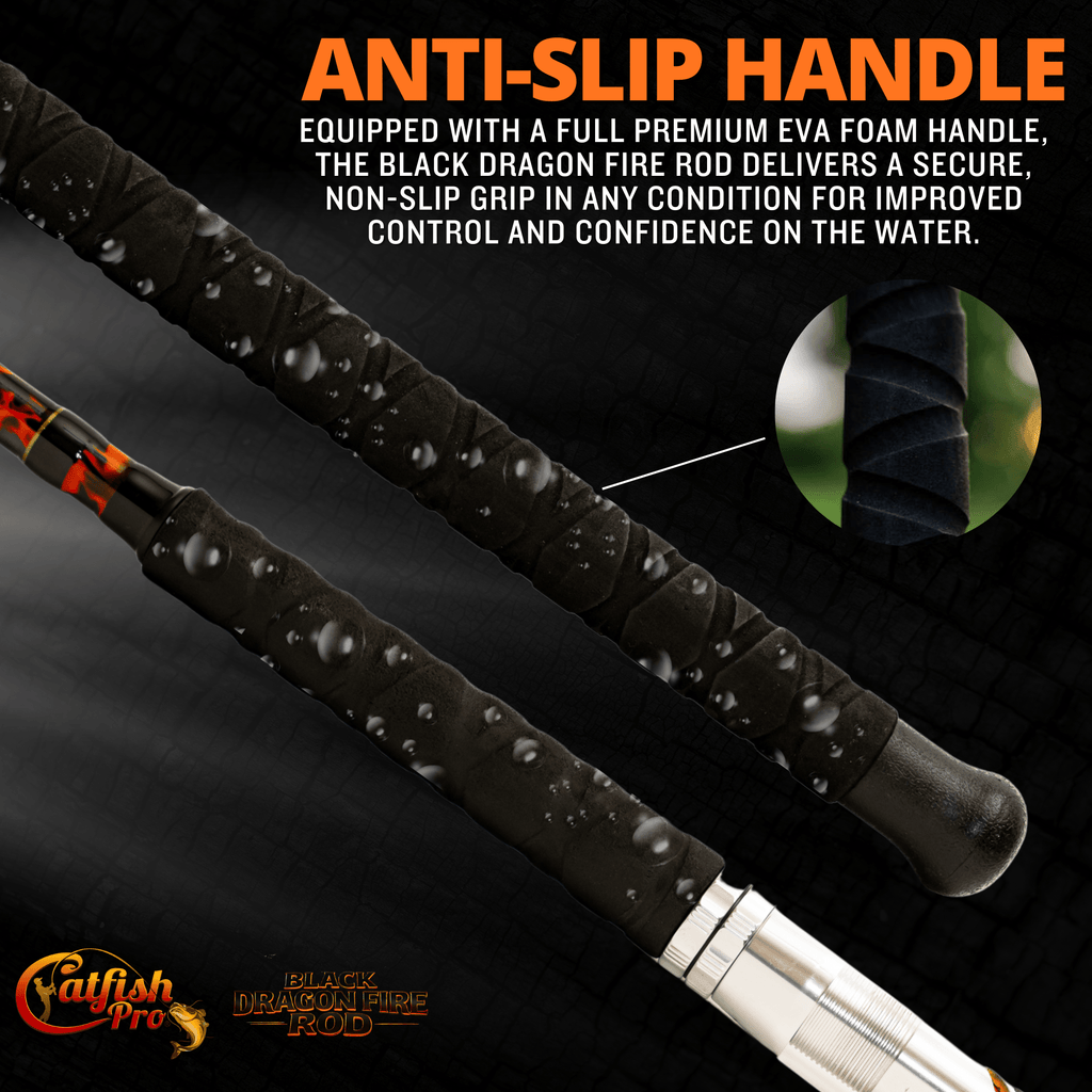 Black Dragon Fire Glow-in-the-Dark Spinning Rod