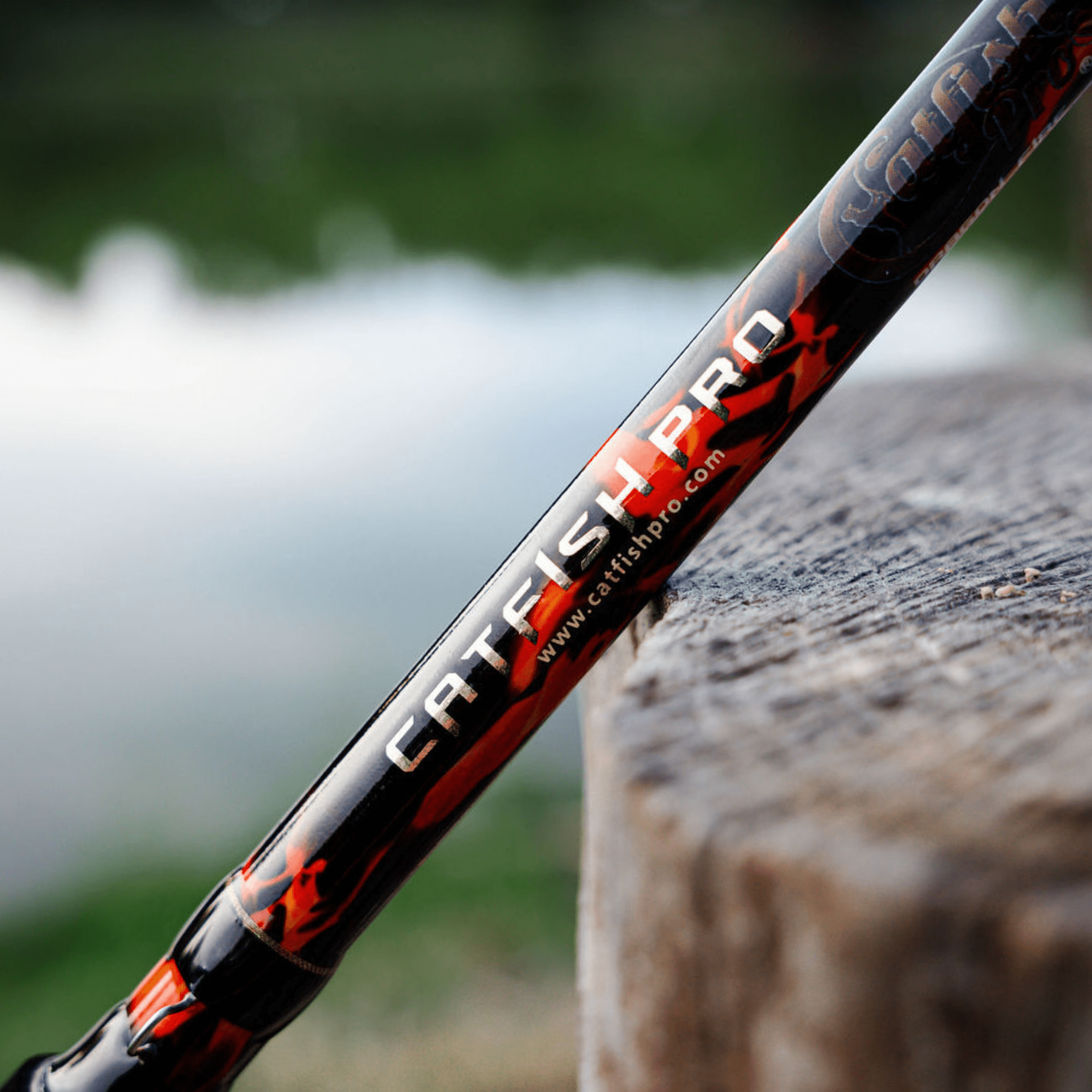 Black Dragon Fire Glow-in-the-Dark Spinning Rod