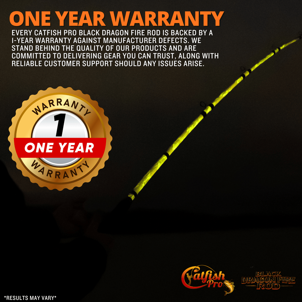 Black Dragon Fire Glow-in-the-Dark Spinning Rod