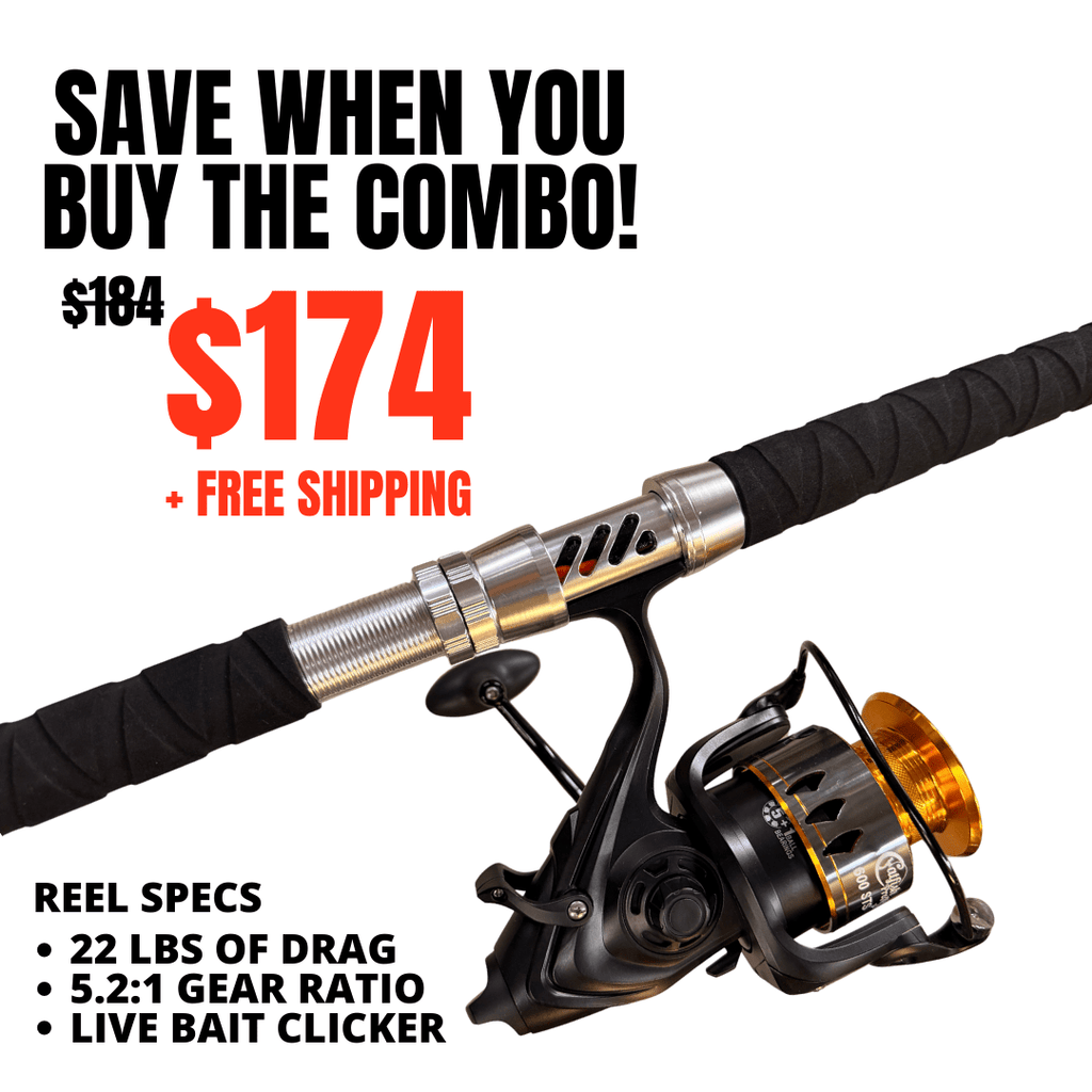 Black Dragon Fire Glow-in-the-Dark Spinning Rod