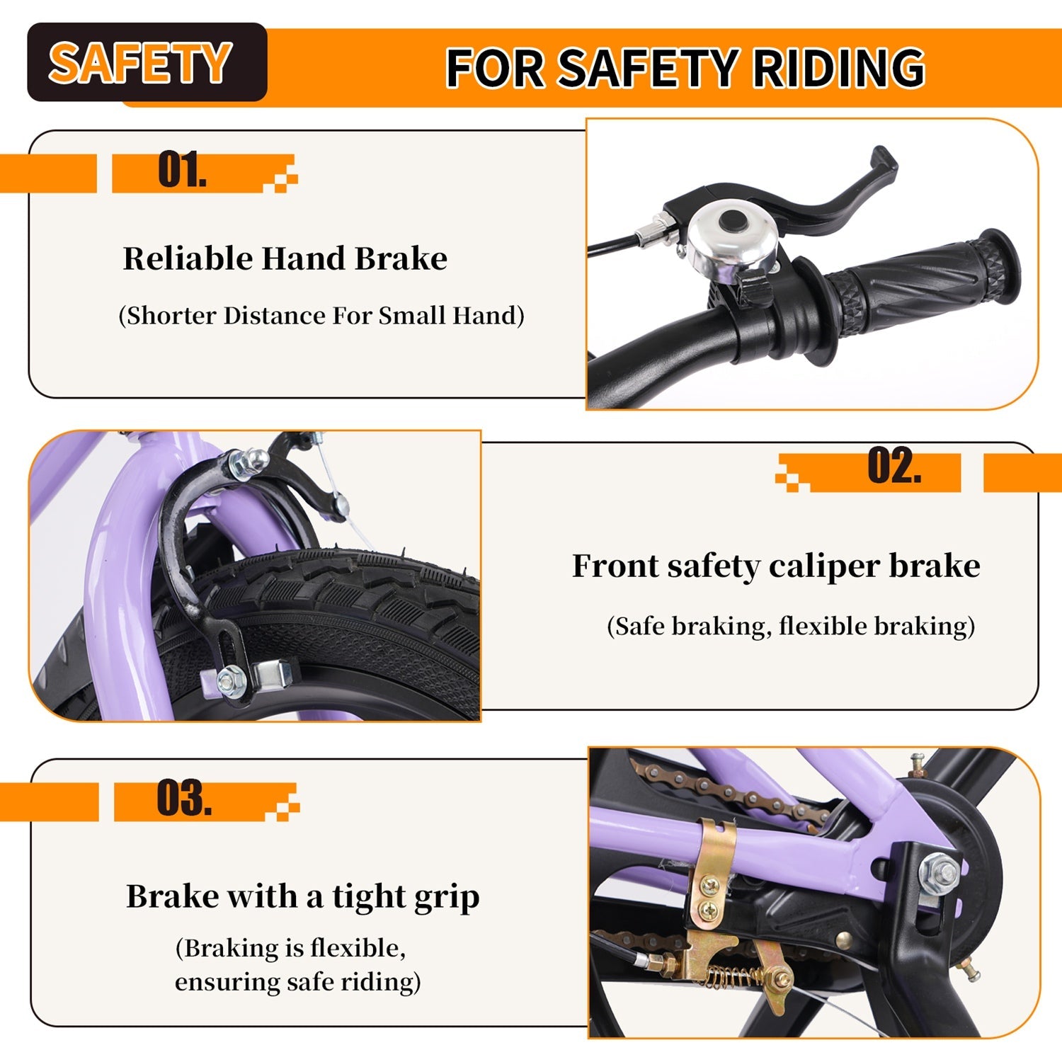 16–18 Inch Kids Bike with Training Wheels – Pink or Purple
