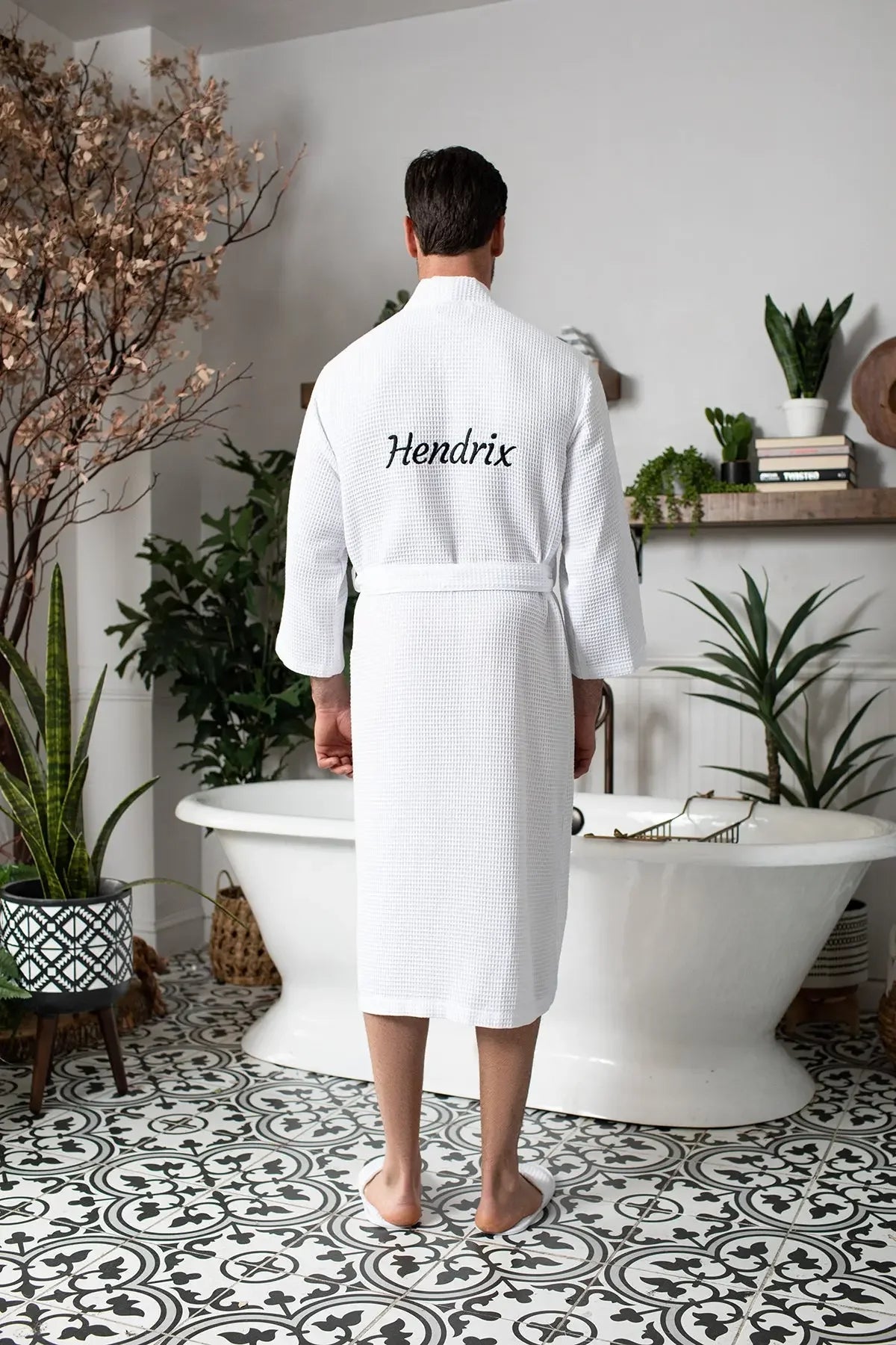 Men’s Lightweight Waffle Spa Robe