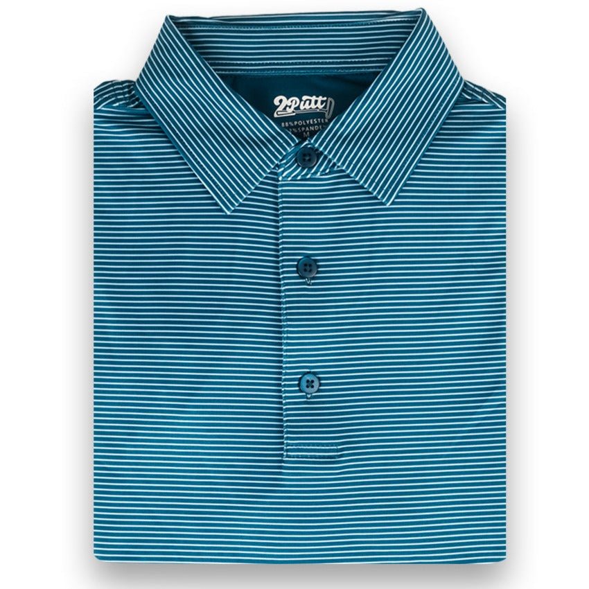 Dark Blue Stripe Men’s Golf Polo