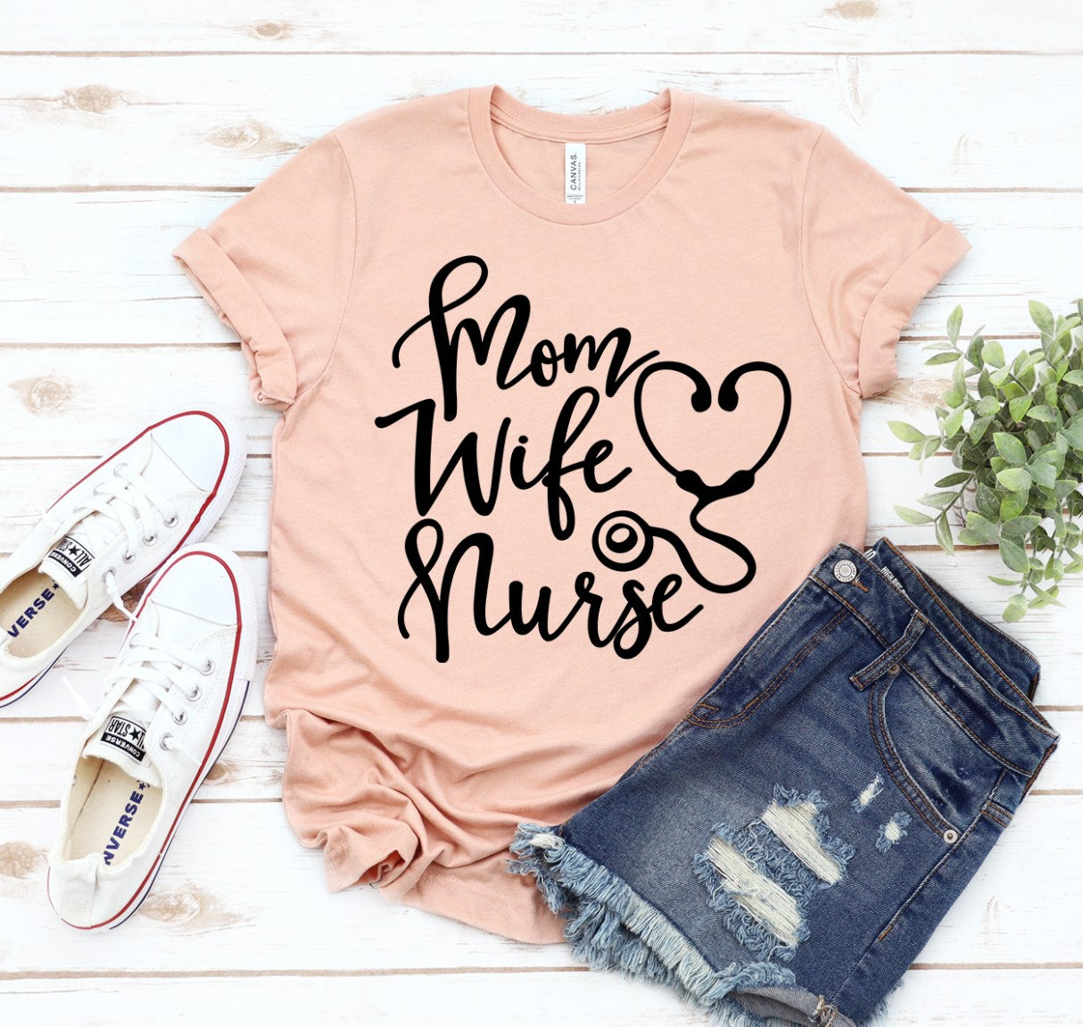 Mom Wife Nurse Graphic T-Shirt
