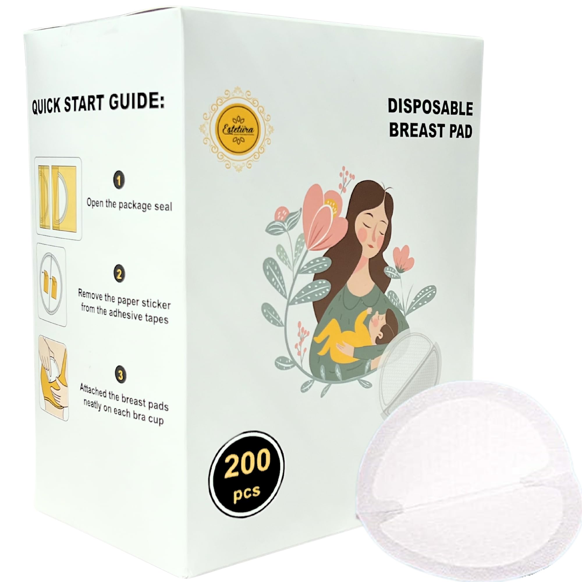 Ultra-Absorbent Disposable Nursing Pads – 200 Count