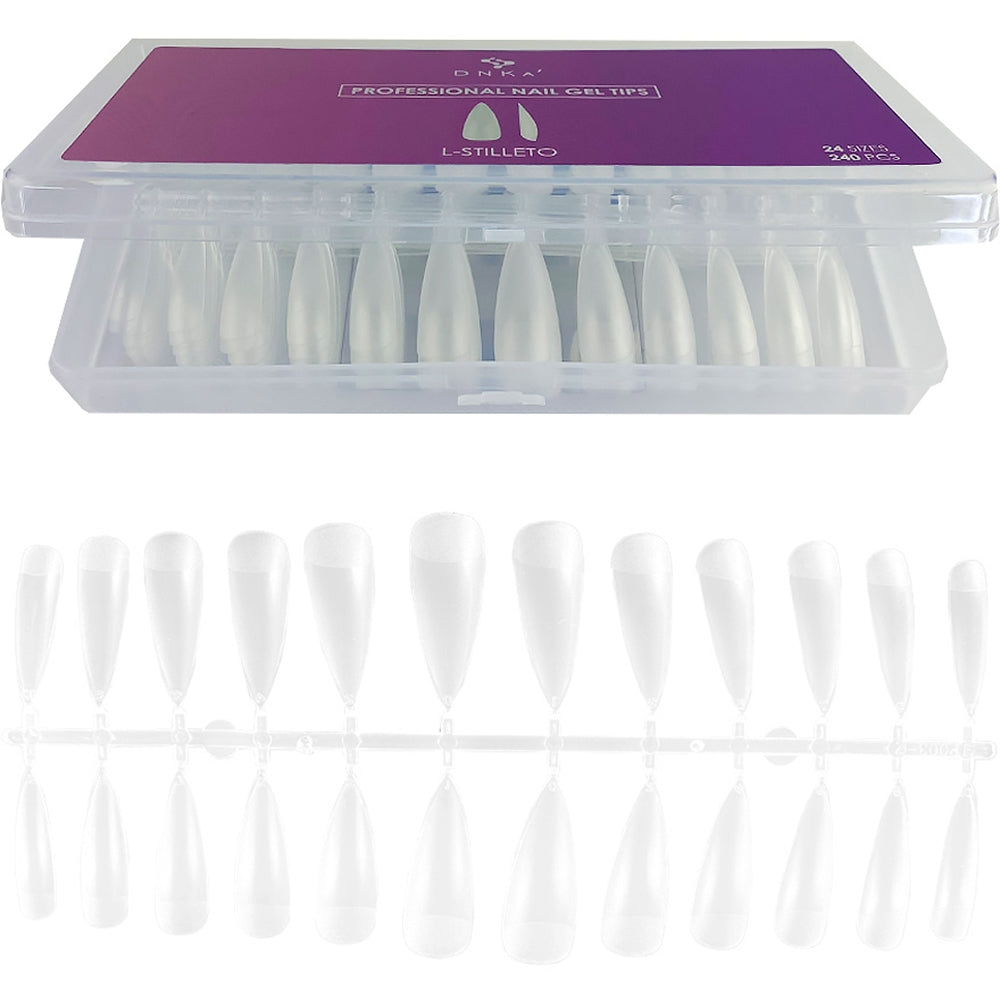 DNKa - Professional Nail Gel Tips L-Stilleto, 240pcs