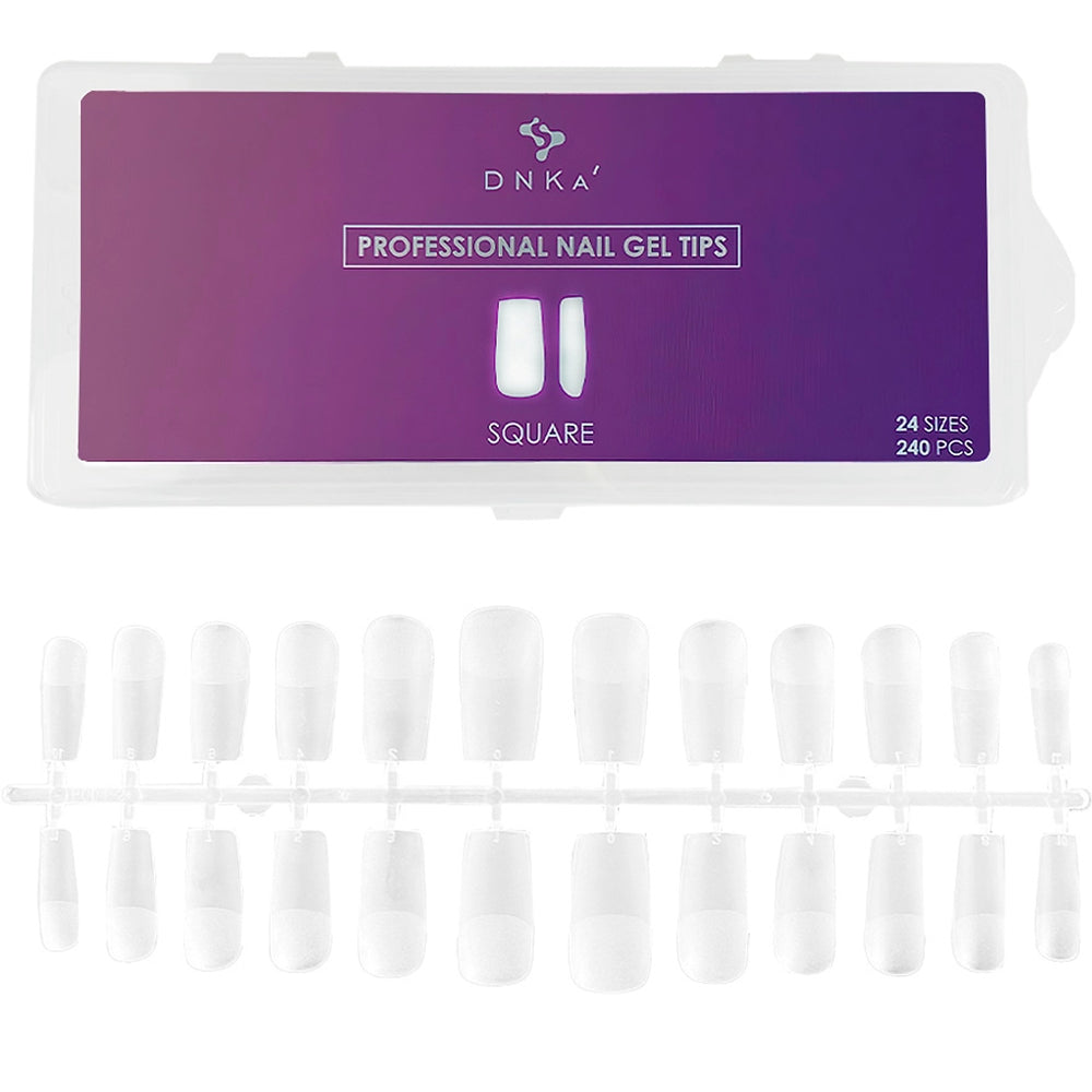 DNKa - Professional Nail Gel Tips Square, 240pcs