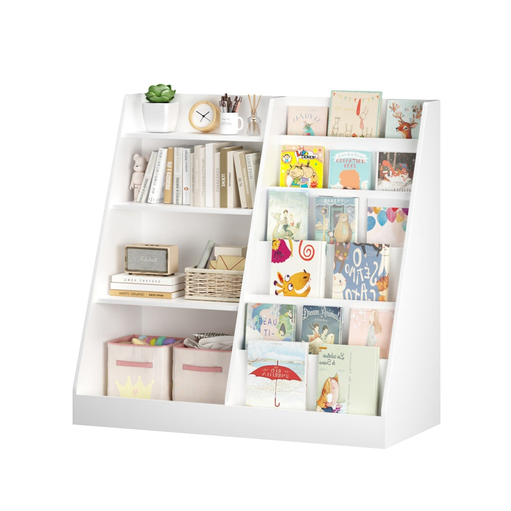 Kids Bookshelf & Toy Organizer – White