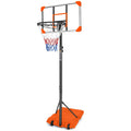 Kids Adjustable Basketball Hoop – Orange, 5.6–7 ft