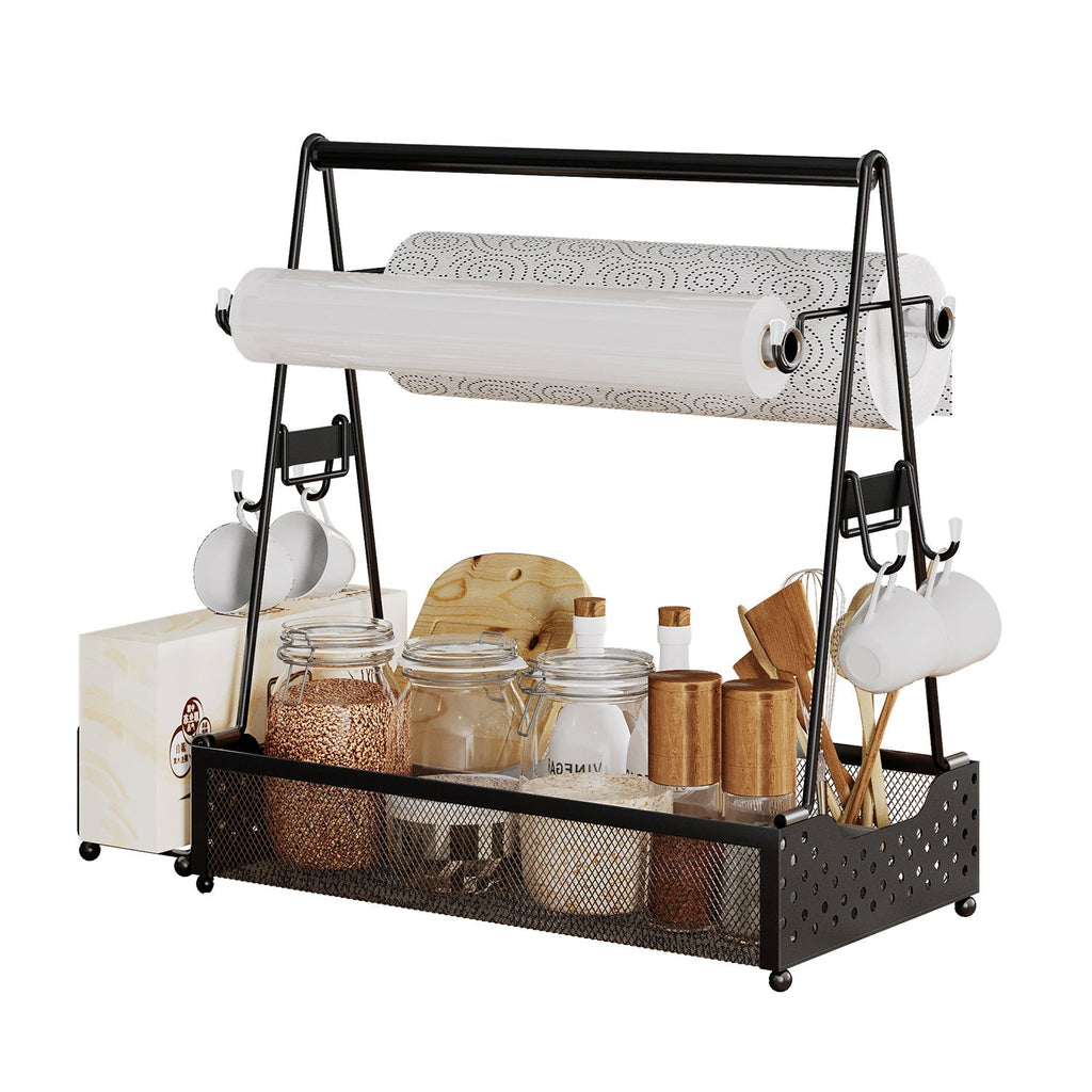 Metal Grill Utensil Caddy with Paper Towel Holder – product view 1