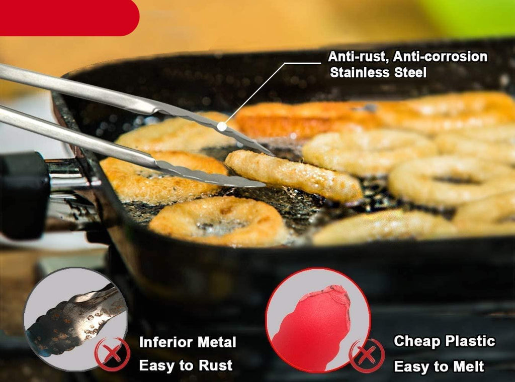 Extra-Long Stainless Steel BBQ Tongs