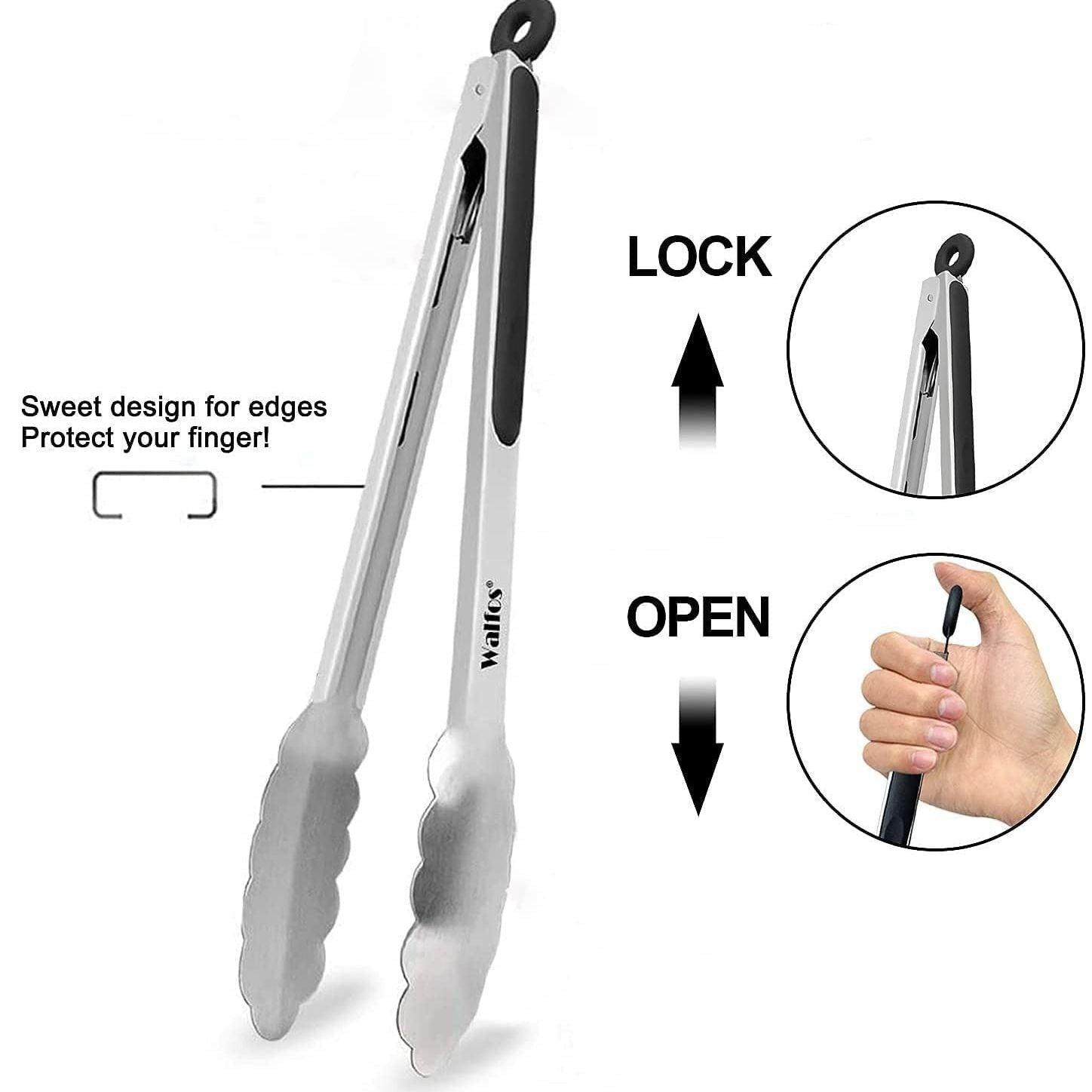 Extra-Long Stainless Steel BBQ Tongs