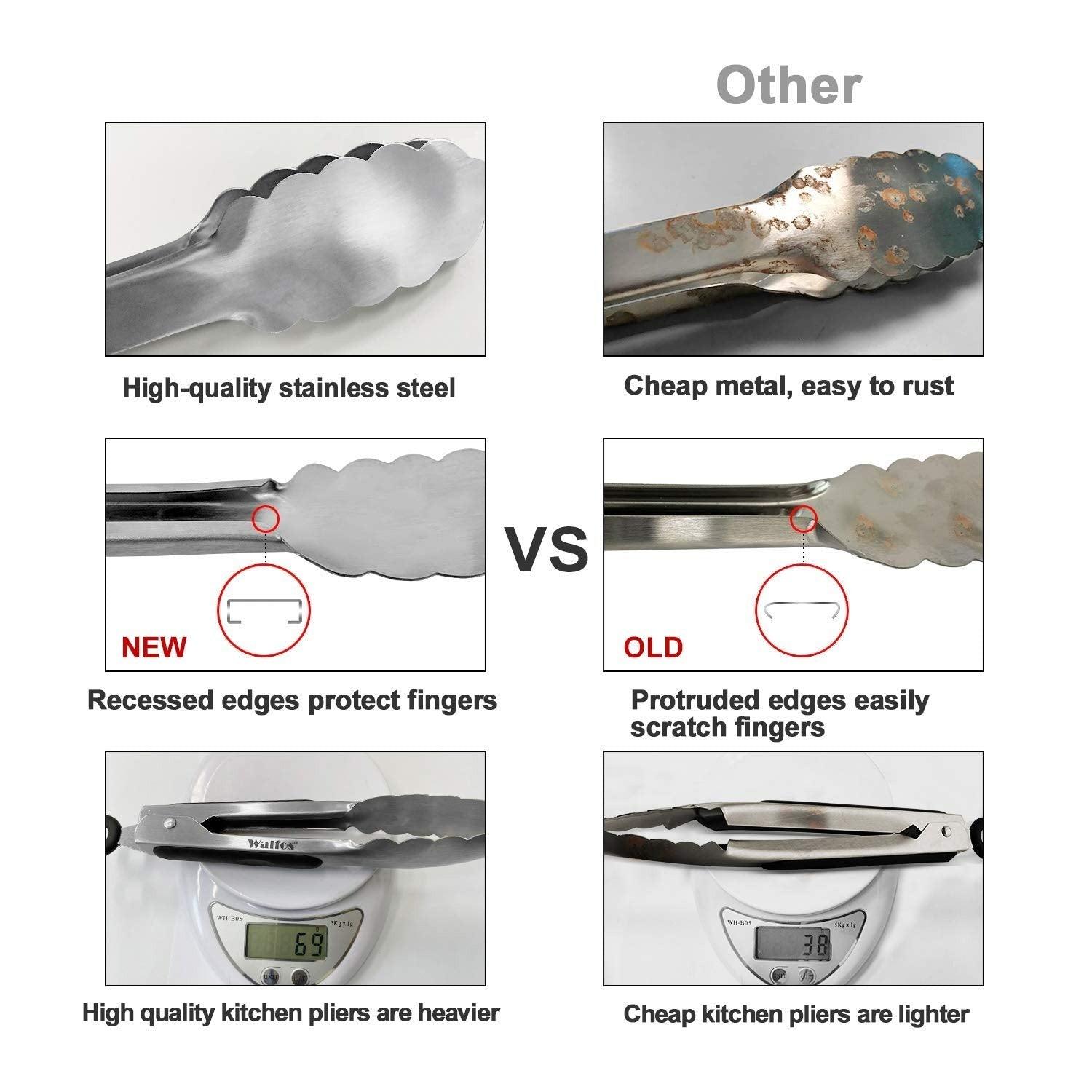 Extra-Long Stainless Steel BBQ Tongs