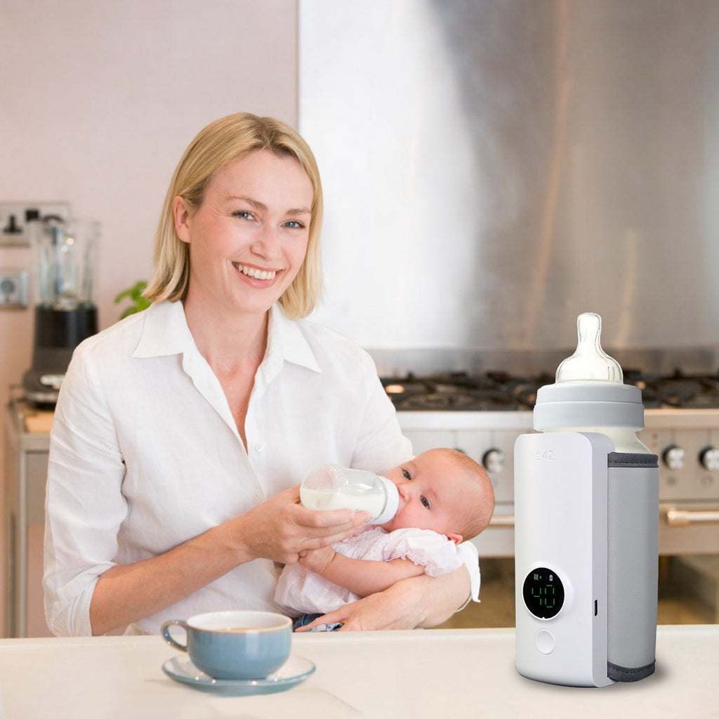 Portable Baby Bottle Warmer – USB Rechargeable, 6 Heat Settings