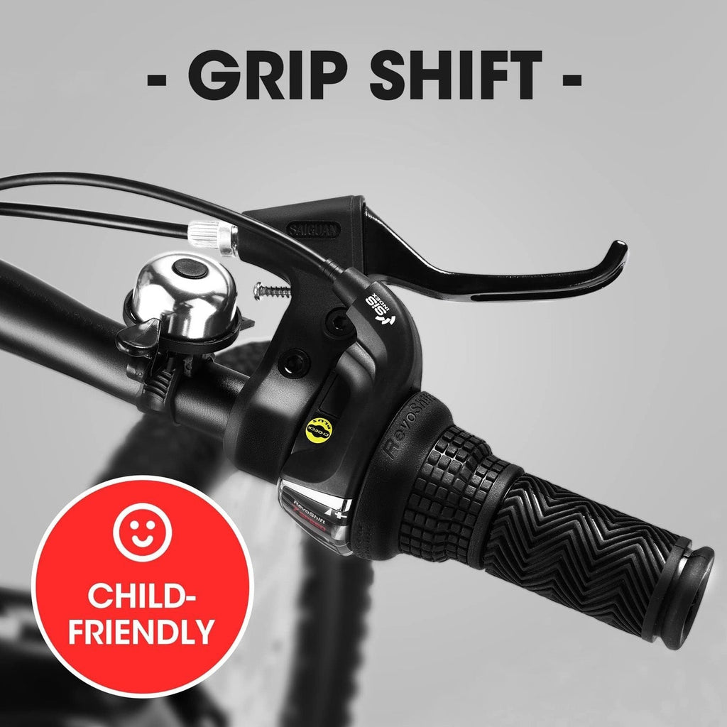 20-Inch Kids 7-Speed Mountain Bike with Front Suspension