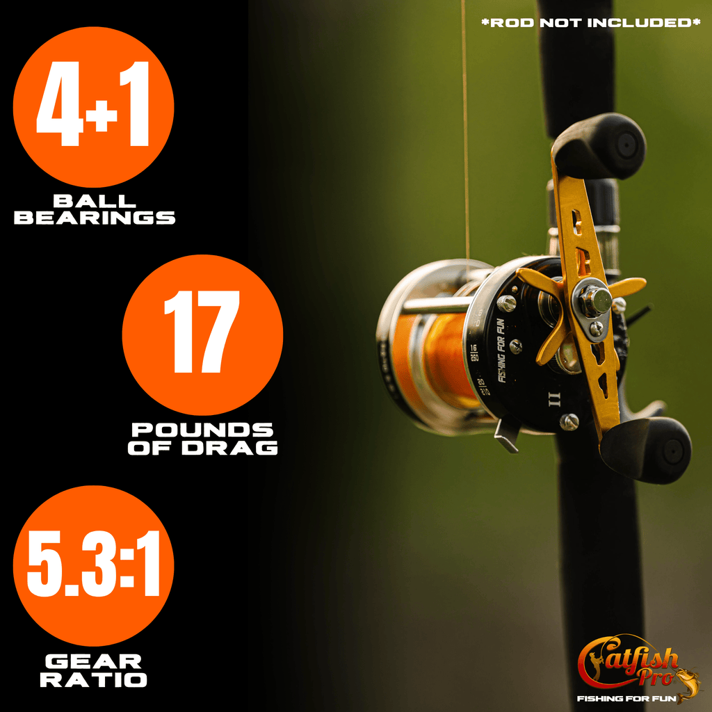 Catfish Pro Fishing for Fun Round Baitcaster Reel