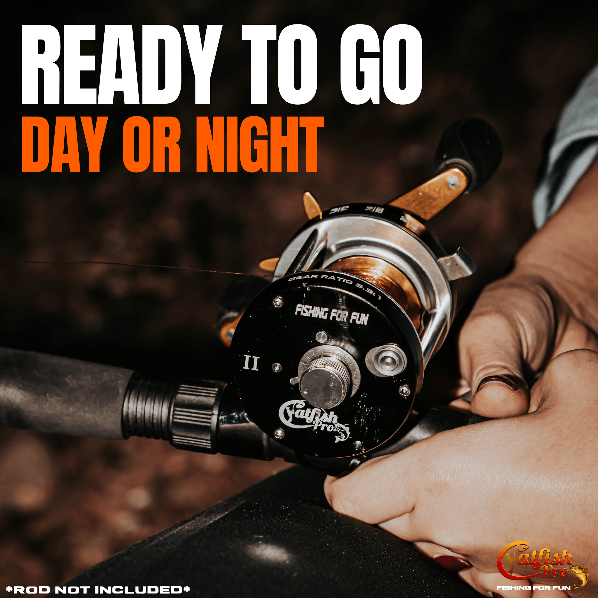 Catfish Pro Fishing for Fun Round Baitcaster Reel